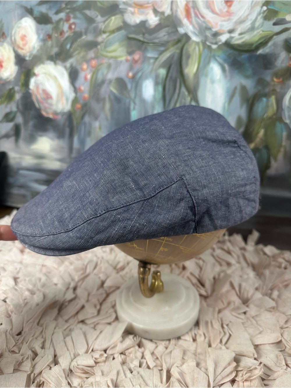 Brixton Hooligan Flat Cap XL Blue Chambray